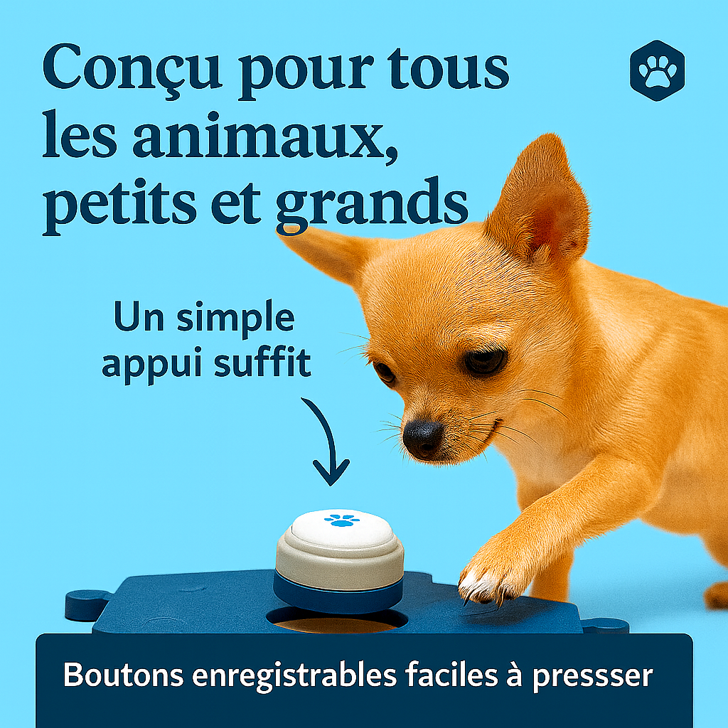 Kit de démarrage testeur Anivio – 2 boutons vocaux pour découvrir la communication animale