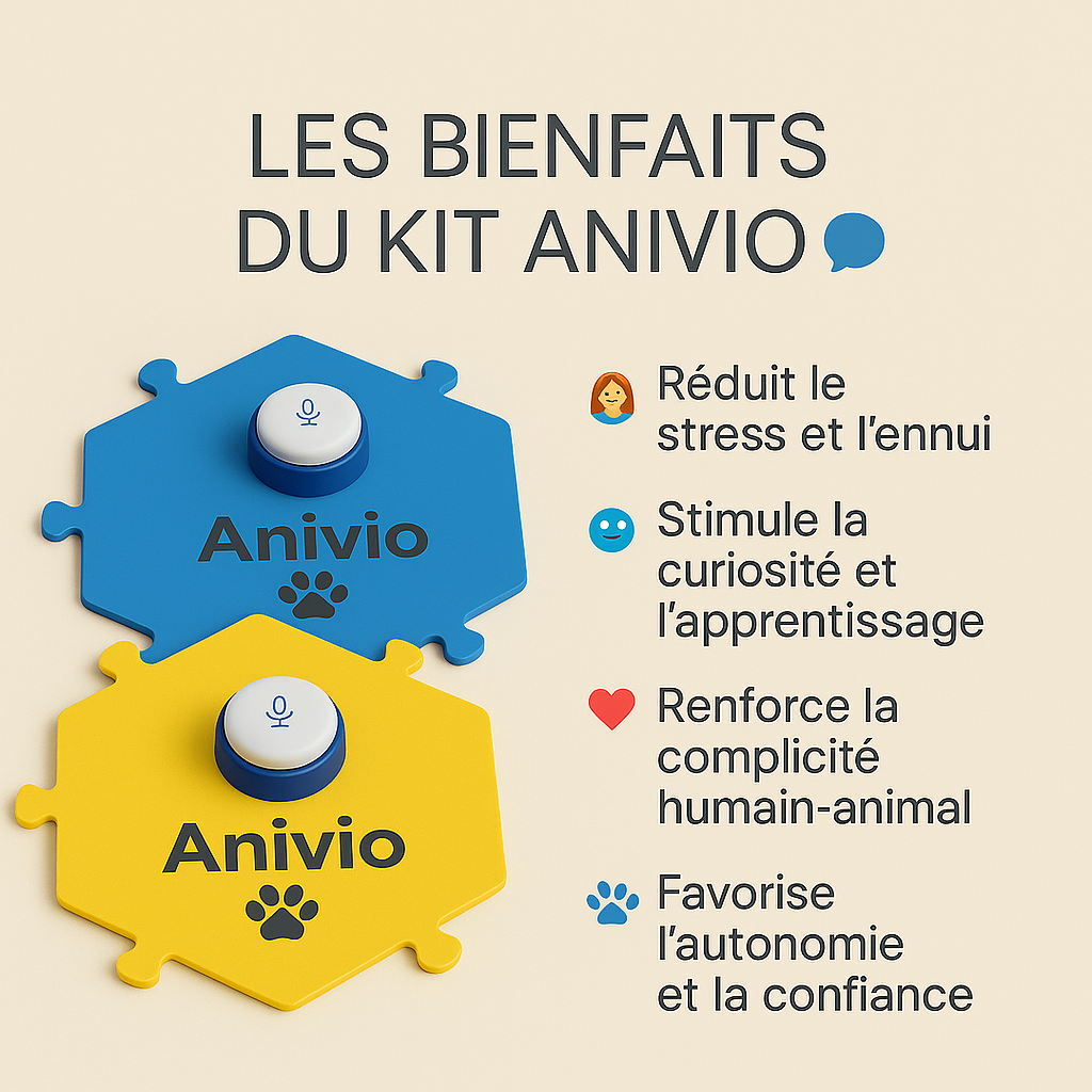 Kit de démarrage testeur Anivio® -2 boutons vocaux pour découvrir la communication avec votre animal